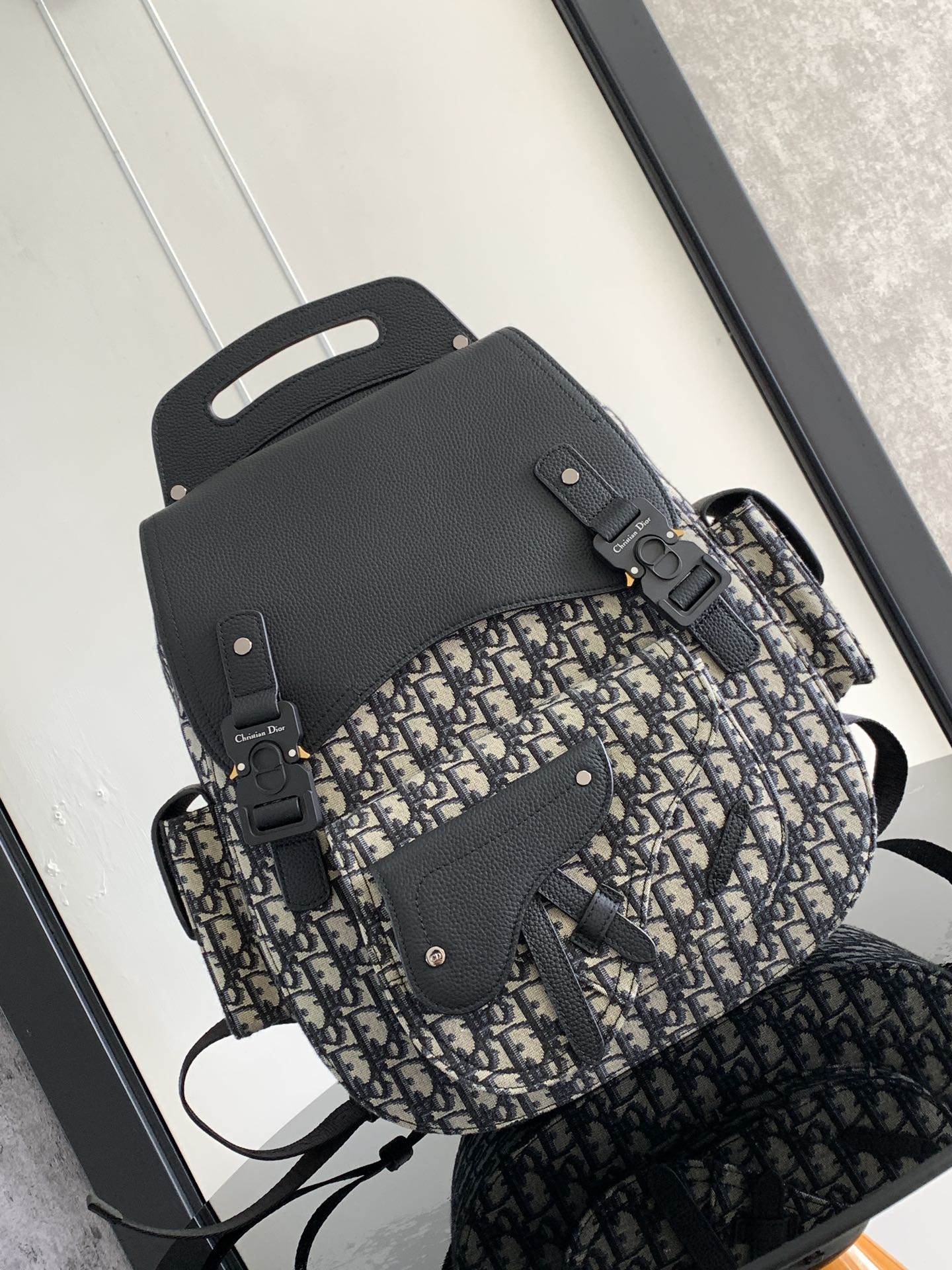Maxi Gallop Backpack Beige and Black