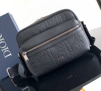 Rider 2.0 Zipped Messenger Bag Black Dior Gravity Leather