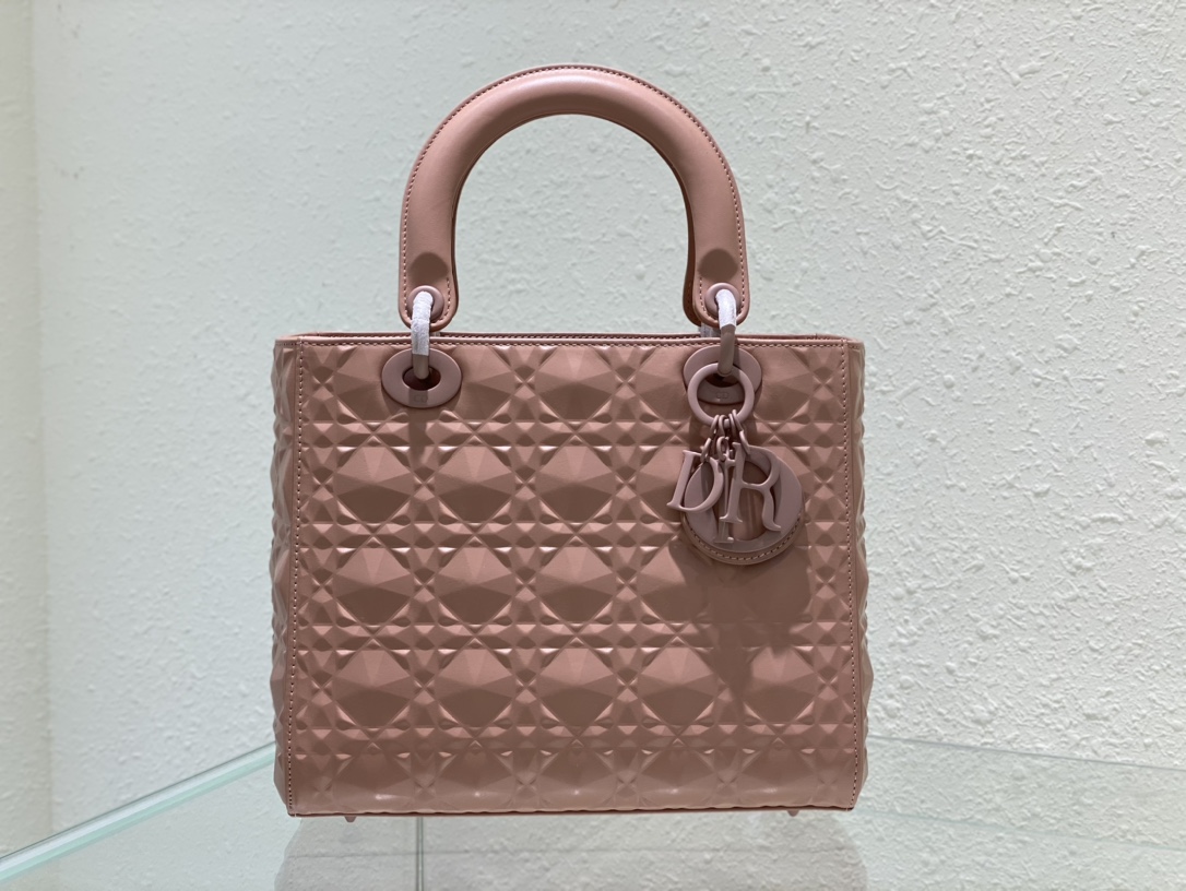 Lady Dior My ABCDior Bag Pink Cannage Calfskin with Diamond Motif