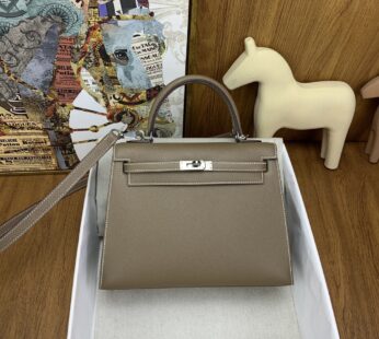 Kelly 25 Etoupe Epsom Palladium Hardware