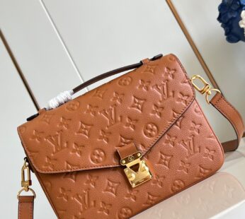 Pochette Métis Luxury Monogram Empreinte Leather Cognac Bag