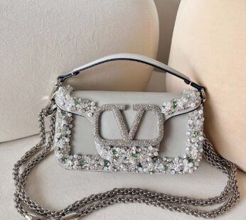 Garavani Locò Small Embroidered Shoulder Bag