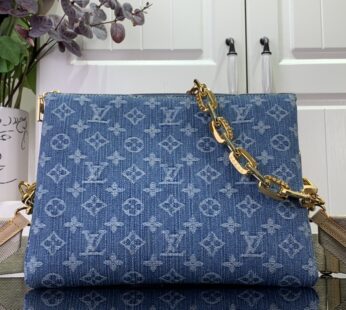 Coussin PM Monogram Canvas Denim Navy Blue Bag