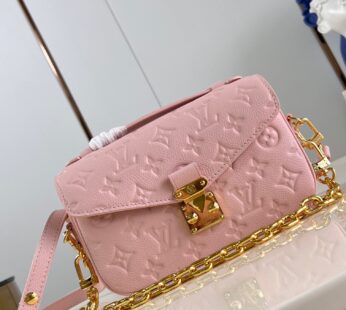 Pochette Métis East West Monogram Empreinte Leather Pink Opale Bag